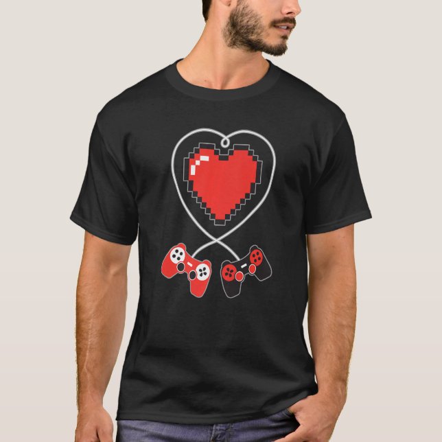 Camiseta Día de San Valentín G del controlador de videojueg (Anverso)
