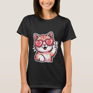 Camiseta Día de San Valentín Gatito Bailarina Mono Arte 🐱�