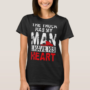 Camiseta Día de San Valentín Girlfriend Wif chofer de camio
