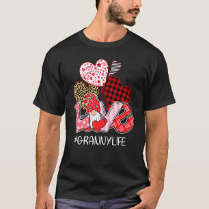 Camiseta Día De San Valentín Gnome Amo Abuela Vida Diversió