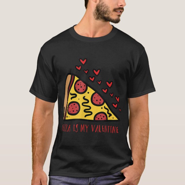 Camiseta Día de San Valentín Gracioso De Valentina Pizza Pa (Anverso)