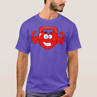 Camiseta Día de San Valentín gracioso Kettlebell Flexing He