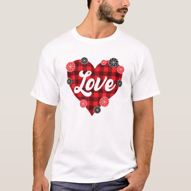 Camiseta Día de San Valentín gracioso Love Flower (Anverso)