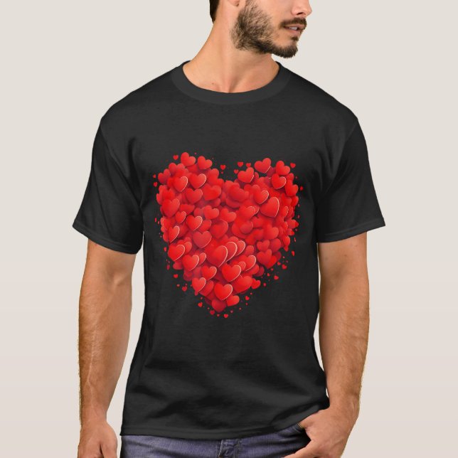 Camiseta Día de San Valentín gráfico de Heart Love (Anverso)