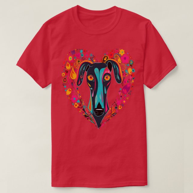 Camiseta Día de San Valentín Greyhound (Diseño del anverso)