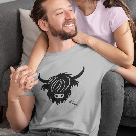 Camiseta Día de San Valentín gris de las parejas de vacas d