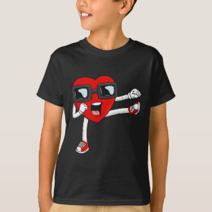 Camiseta Día de San Valentín Heart Karate Kick Fun Boys Chi
