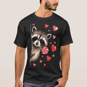 Camiseta Día de San Valentín Humor Sarcástico Mapache Feral