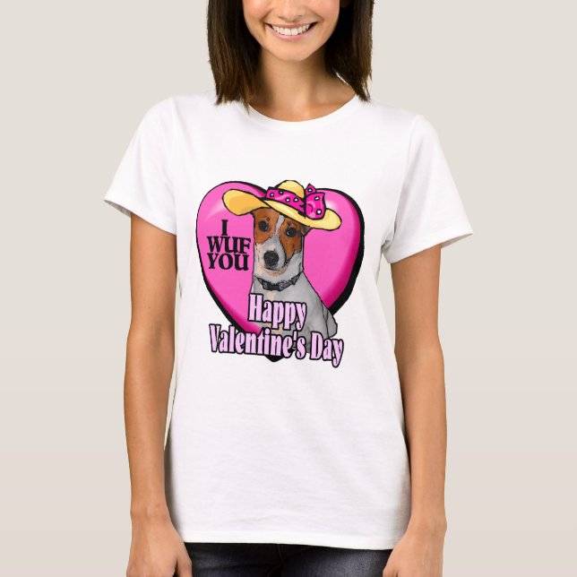 Camiseta Día de San Valentín Jack Russell Terrier (Anverso)