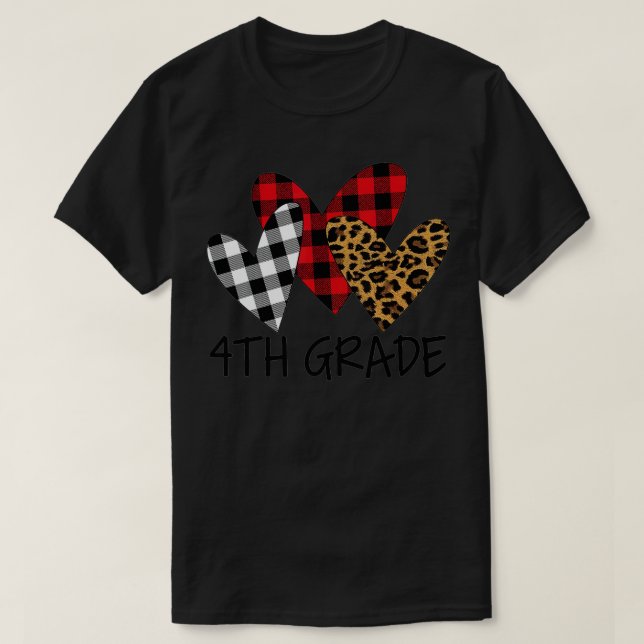 Camiseta día de San Valentín leopardo maestro de cuarto gra (Diseño del anverso)