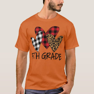 Camiseta día de San Valentín leopardo maestro de quinto gra