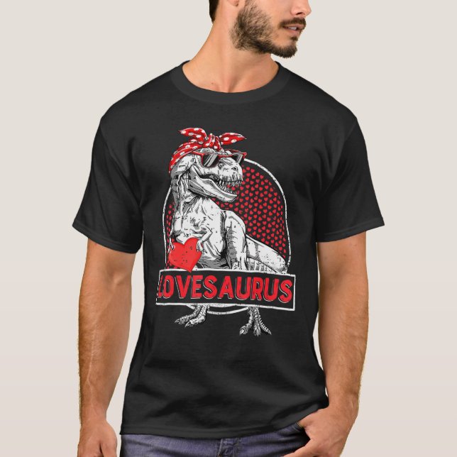 Camiseta Día de San Valentín Lovesaurus T Rex Dinosaurios C (Anverso)