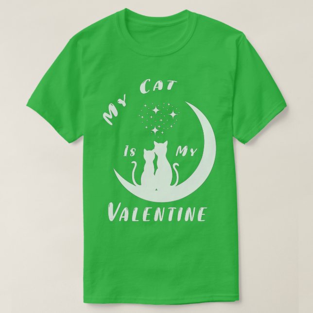 Camiseta Día de San Valentín Mi Gato Es Mi Amante De Los Ga (Diseño del anverso)