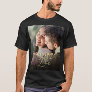 Camiseta Día de San Valentín Minimalista Moderno con Caligr