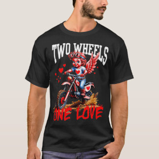 Camiseta Día de San Valentín Motocross Lovers Funny Cupid B