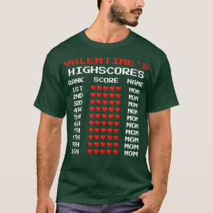 Camiseta Día de San Valentín Niños Retro Video Juegos Diver