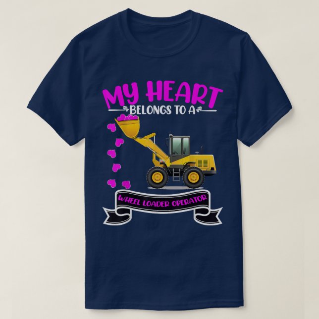 Camiseta Día de San Valentín Operadores De Carga De Ruedas  (Diseño del anverso)
