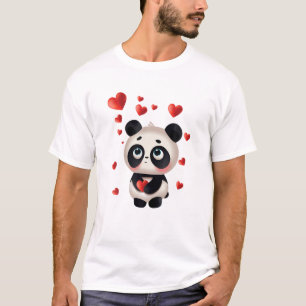 Camiseta Día de San Valentín Panda corazón de Chicas arcoir