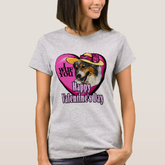Camiseta Día de San Valentín Pastor Australiana