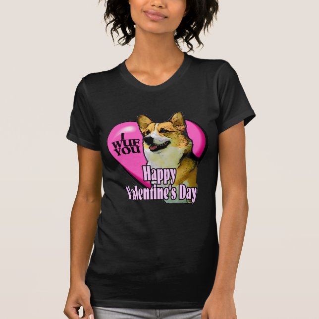 Camiseta Día de San Valentín Pembroke Welsh Corgi (Anverso)