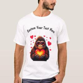 Camiseta Día de San Valentín personalizable con gran pie