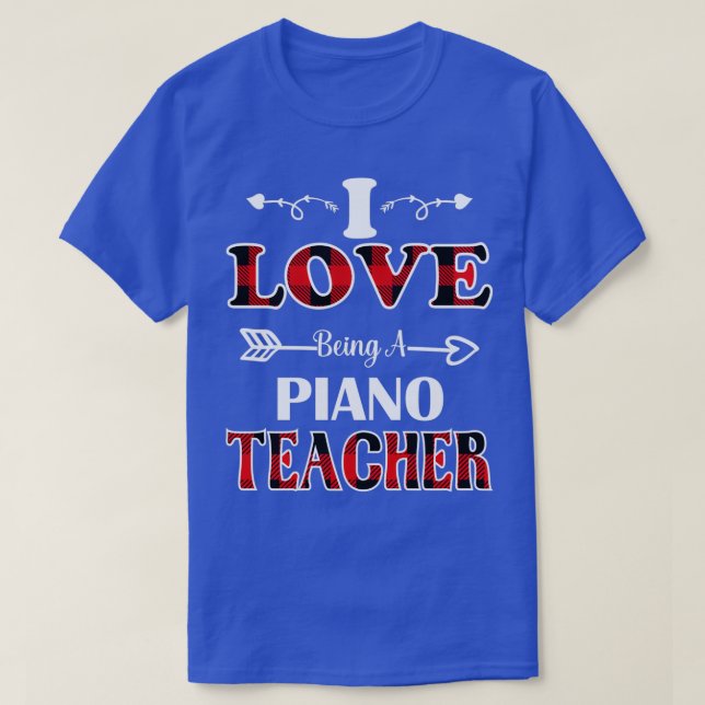 Camiseta Día de San Valentín pianista de profesores de pian (Diseño del anverso)