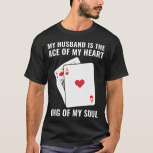 Camiseta Día De San Valentín Poker Mujeres Mi Marido Es Mi
