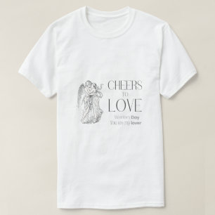 Camiseta Día de San Valentín – Querubines Vintage y Mensaje