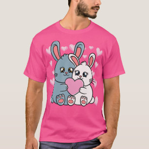 Camiseta Día de San Valentín Rabbit Couple Bunnys