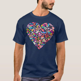 Camiseta Día de San Valentín Regalos Candy Heart Shape Desi