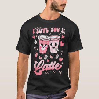 Camiseta Día de San Valentín Retro Café Lover Te Amo Mucho