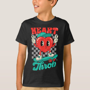 Camiseta Día de San Valentín Retro Groovy Corazón Late adol