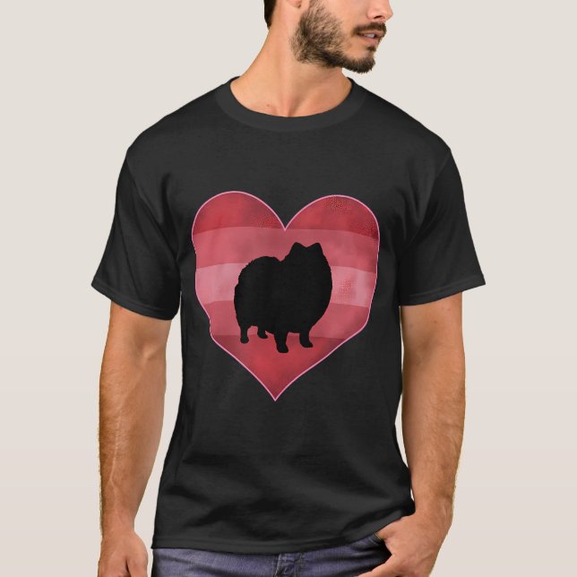 Camiseta Día de San Valentín retro Pomerania Amor a las muj (Anverso)