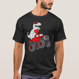 Camiseta Día de San Valentín Rex Riding Monster Truck Toddl