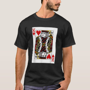 Camiseta Día de San Valentín Rey de Corazones Tarjeta Parej