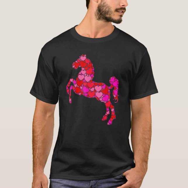 Camiseta Día de San Valentín Rosa Del Corazón Rojo Para Muj (Anverso)