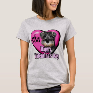 Camiseta Día de San Valentín Schnauzer en miniatur