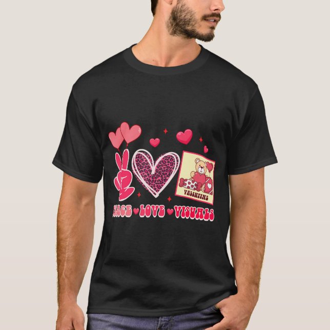 Camiseta Día de San Valentín Slp Speech Patólogo Paz Amor V (Anverso)