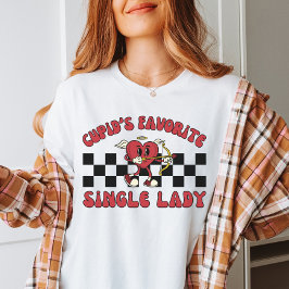 Camiseta Día de San Valentín soltero, cúpidos mujeres solte