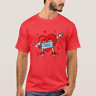 Camiseta Día de San Valentín St. Bernard Hearts Puppy Dog L
