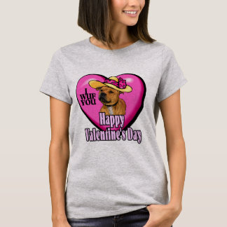 Camiseta Día de San Valentín Staffordshire Bull Te