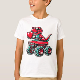 Camiseta Día de San Valentín T Rex Monster Truck Funny