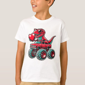 Camiseta Día de San Valentín T Rex Monster Truck Funny