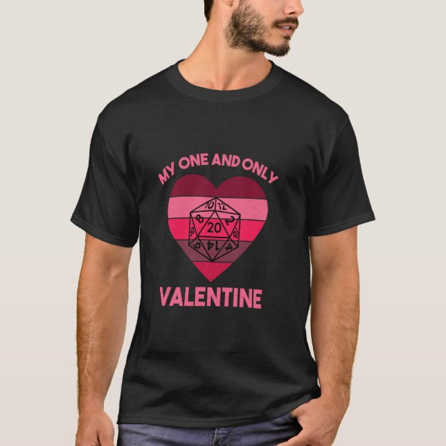Camiseta Día de San Valentín Tabletop Dungeon Ojo Rpg Dice  (Anverso)