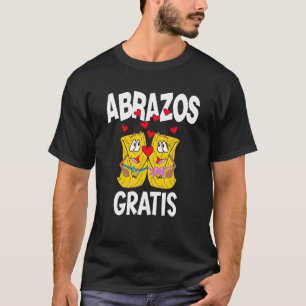 Camiseta Día de San Valentín Tamales Abrazos Gratis Span