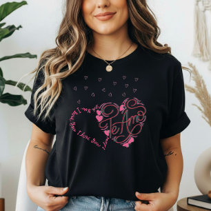 Camiseta Día de San Valentín "Te Amo" Bilingüe