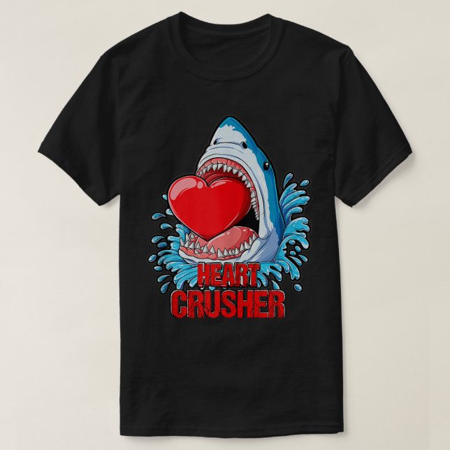 Camiseta Día de San Valentín Tiburón Niños Chicas Tanque De (Diseño del anverso)