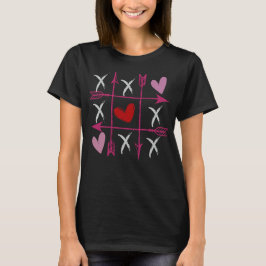 Camiseta día de San Valentín tic tac toe be my valentine