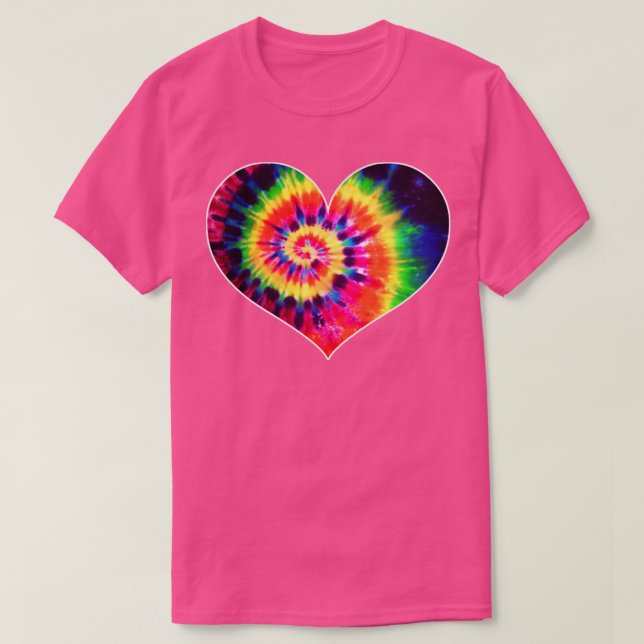 Camiseta Día de San Valentín Tye Dye Heart Love (Diseño del anverso)