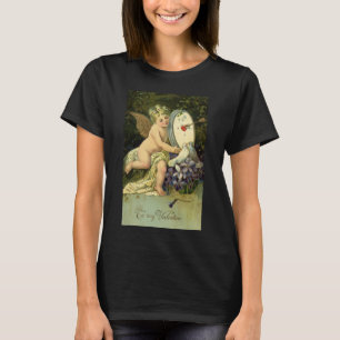 Camiseta Día de San Valentín Victoriano, pájaros de amor án